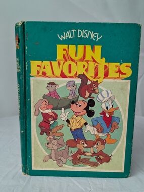 Walt Disney Fun Favorites Hardcover Book Vintage 1977 Golden Press 256 Pages